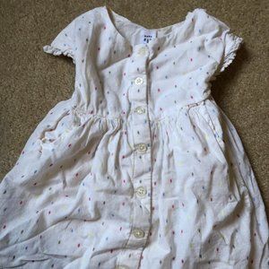 NWOT Gap polka dot button up dress 18-24m